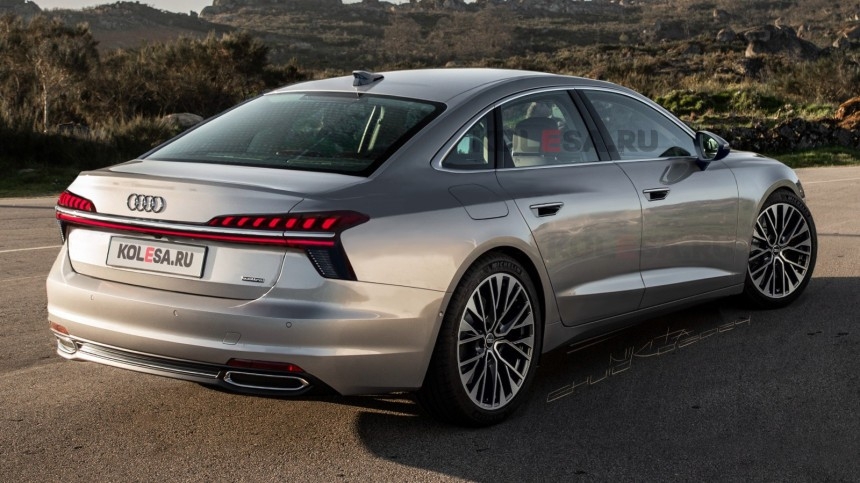 2026 Audi A7 Sedan Gets Rendered Based On Latest Spy Images Puts BMW 5 