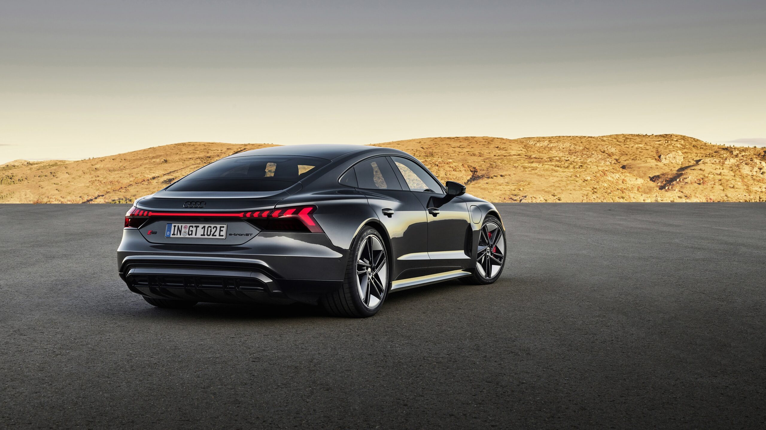 Download Electric Car Silver Car Car Audi Vehicle Audi RS E Tron GT 4k 