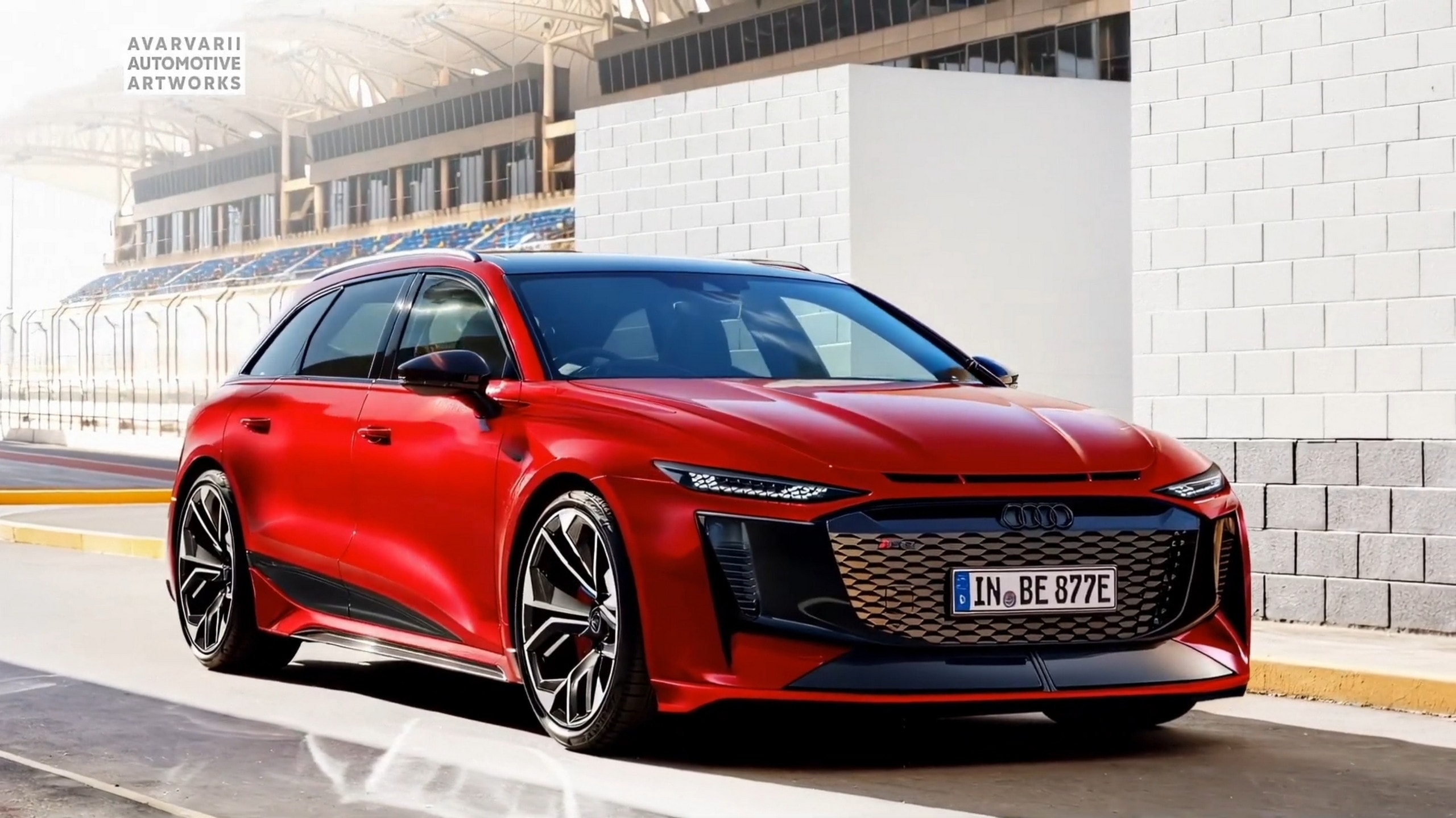 New 2026 Audi RS 6 Avant Digitally Arrives With Tail Happy Skills EV 